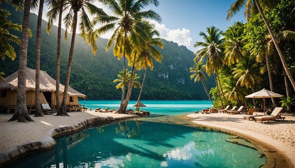 Des vacances exotiques dans un camping avec lagon
